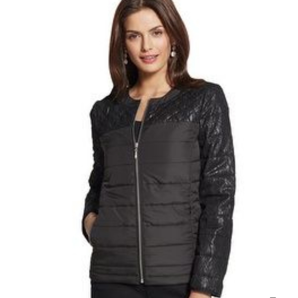 NWT Chicos Size 1, Medium 8, Quilted Jacket - Picture 1 of 6